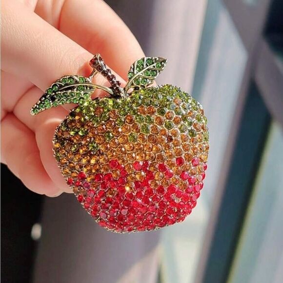 Cottagecore Apple Sparkling Jewels, Ombre Green, Red, Orange, Teachers - Picture 2 of 2